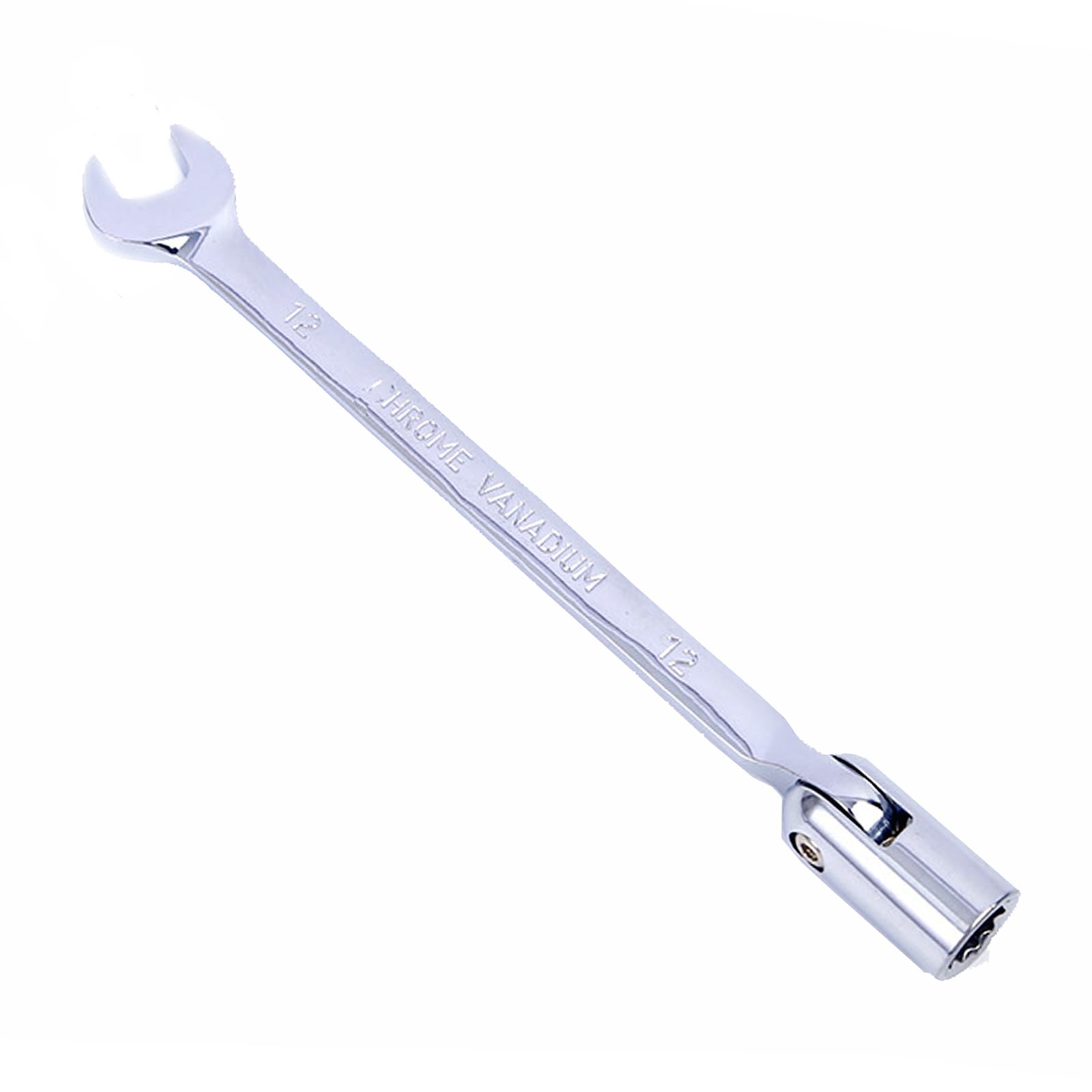 Vokenforu 12mm Socket Spanner, Ratchet Combination Wrench, Hardened Chrome Vanadium Steel Open End Spanner Metric