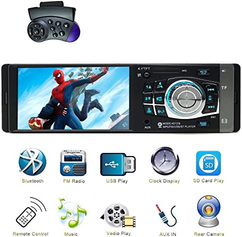 CARED Car stereo MP5 player,Single Din with bluetooth,Car Headunit receiver,Backup Camera/MP3/USB/SD/AUX in/wireless Remote