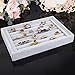 Birsppy Sudopo ZJKJ Jewelry Ring Display Tray Velvet Earring Showcase Cufflinks Storage Holder Organizer (Grey)
