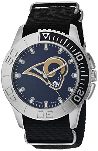 Game Time Men's 'Starter'  Metal and Nylon Quartz Analog  Watch, Color:Black (Model: NFL-STA-LA)