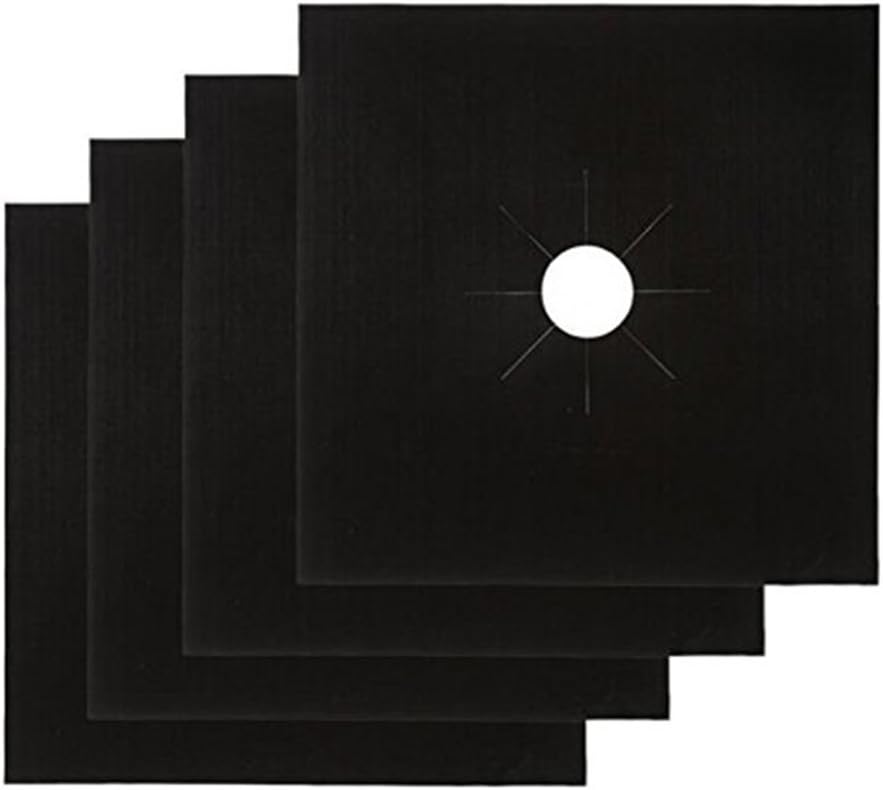 fletion 4pcs Sheets for Gas Cooker Stove Cover Protectors Protection of Machine Gas Stove Burner Gas Stove