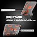 TOPSKY Case for All-New Amazon Fire HD 8 2016 (6th Gen),[Kickstand Feature],Shock-Absorption/High Impact Resistant Armor Defender Case for Fire HD 8 Tablet (6th Gen, 2016 Release), Grey/Orange