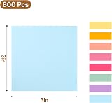 OWLKELA Sticky Notes 800 Sheets 75x75mm 8 Colors 100 Sheets Pad Set view 2