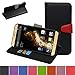 Blu Vivo 5 V0050UU Case,Mama Mouth [Stand View] Flip Premium PU Leather [Wallet Case] with Built-in Stand Credit Card/Cash Slots and Pocket Cover for Blu vivo 5 V0050UU Smartphone,Black