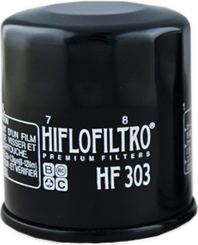 Hiflofiltro HF303 Black Oil Filter, Kawasaki ZZR 1400 F ABS DF ZXT40E 2013 200/98 PS,