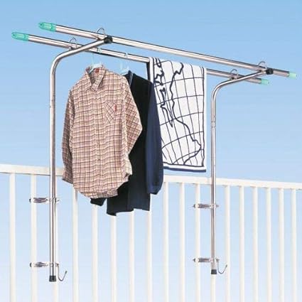 Amazon Co Jp モリ工業 ベランダ用 物干し台 格子手すりタイプ 家電 カメラ