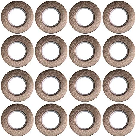 CENGOOD Curtain Grommets 1-9/16 Inch Inner Diameter ABS Plastic Matte Style Brown Pack of 16