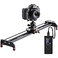 GVM Camera Slider, 27” Aluminum Alloy Motorized Slider with Time-Lapse, Video Shooting and Round Trip Shooting, Track Dolly Rail for Most DSLR Cameras for Interview Photography