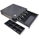 16-Inch Automatic POS Cash Drawer Cash Register with Removable Coin Tray, Designed for Canadian Bills, 24V, RJ11/RJ12 Cable I