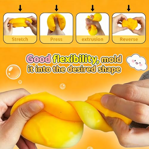 Last Page® 10cm Cheese Squishy Slow Rising, Soft Squishy Cheese Block Squeeze Fidget Toy, Mini Stress Relief Sensory for Adults, Cute Desk Toy Gift (1PCS)