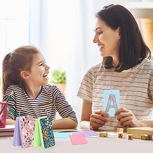 Koogel 300 Pcs Colored Index Cards, 2.2 x 3.5 Inch Study Cards Colored Notecards on Ring Flash Cards for School Learning Memory Recipe Cards Game Card