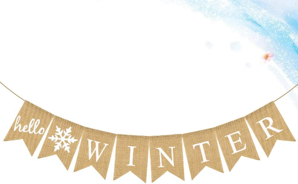 Toyvian Banner Christmas Burlap Banner Jute Bunting Holiday Mantel Fireplace Bunting Garland Decoration, Picture 1 - Image 4