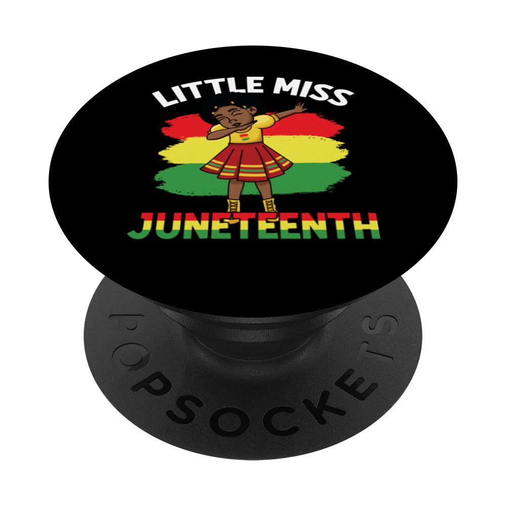 Kids Little Miss Juneteenth PopSockets Swappable PopGrip