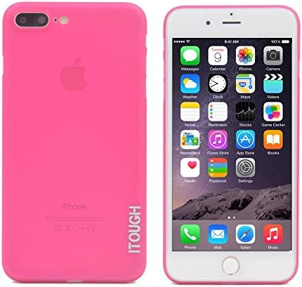 iTough Slim iPhone Case Magenta Cherry Hot Pink 6/6S/7/8/X Plus Thin Minimalist Sleek (7 Plus/8 Plus)