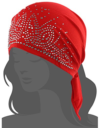 Women s scarf pre tied chemo hat beanie turban headwear…