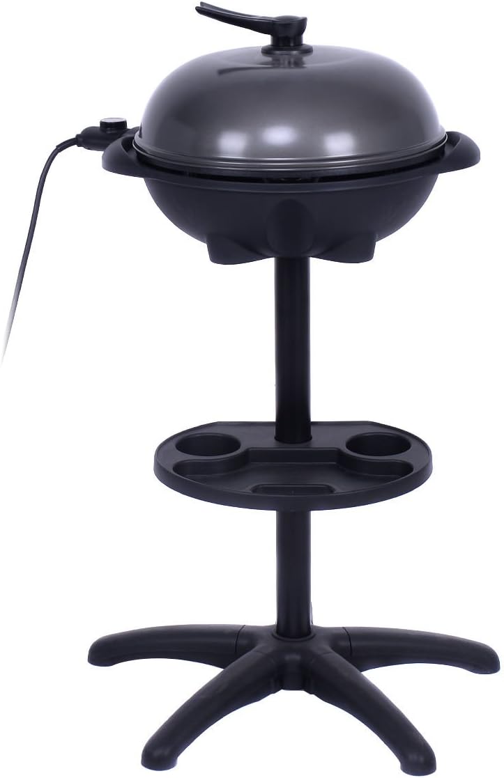 review New Electric BBQ Grill 1350W Non-stick 4 Temperature Setting Outdoor Garden Camping