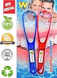 Only Cyber Monday $8.95 TONGUE SCRAPER 2 Effective Sweepers Made From Anti-Bacterial, BPA-Free ♻Plastic. Quality Cleaner Gives Fresh Breath And Better Taste. 2 Different Functions, Compact Toothbrush For Traveling. Best Oral Care For Halitosis 100% Satisfaction Guaranteed!