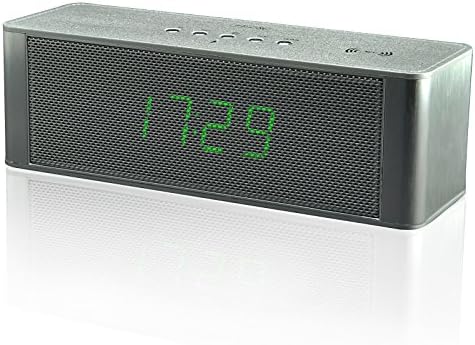 Bluetooth Speaker with fm radio and clock , Bluetooth Range &amp; Built-in Mic, Dual-Driver Portable Wireless Speaker 6W , NFC Function for Computers &amp; Smartphones
