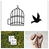 Birds - temporary tattoo (Set of 4)