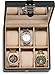 Glenor Co Watch Box for Women - 6 Slot Classic Watch Case Display Organizer, with Modern Buckle Closure for Womens Jewelry Watches, Women's Storage Boxes Holder Boasts Large Mirror - PU Leather Black