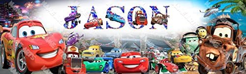 Personalized/Customized Disney Car Name Poster Wall Decor Door Birthday Art Banner