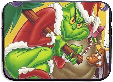 Tniy Waterproof Laptop Sleeve Pocket MacBook Air Pro Case Grinch Stole Christmas Cover for All Computer Notebook