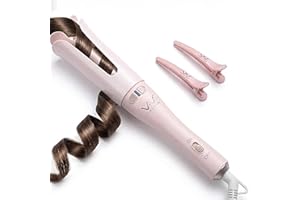 VAV Automatic Rotating Curling Iron for Medium to Long Hair - 1.25 Inch Curler Wand Creates Versatile Curls & Waves,Easy Use 
