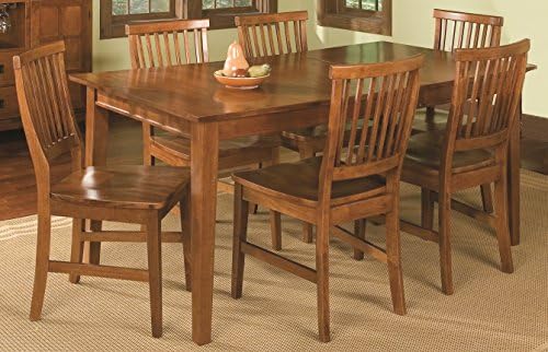 Arts and Crafts Cottage Oak 7-Piece Rectangular Eating Set by Dwelling Types