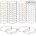 48 Pieces Expandable Bangle Bracelets Blank Bangle Adjustable Wire Blank Bracelets for Jewelry Making, Gold, Silvery, White K and Rose Gold