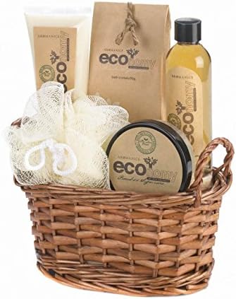 Body Wash Gift Set, Mother Gifts Baskets For Women - Bamboo Sugarcane Scent