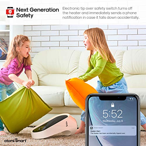 Atomi Smart WiFi Portable Tabletop Space Heater - 2nd Gen, 1500W, Oscillating, 750 Sq. Ft. Coverage, Works with Alexa… - Image 4