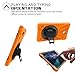 ZenRich Samsung Galaxy Tab A 10.1 Case, Heavy Duty Shockproof Rotating Kickstand Protective Cover Case w/Hand Strap for Galaxy Tab A 10.1 Inch Tablet SM-T580 T585 T587 (No S Pen Version),Orange