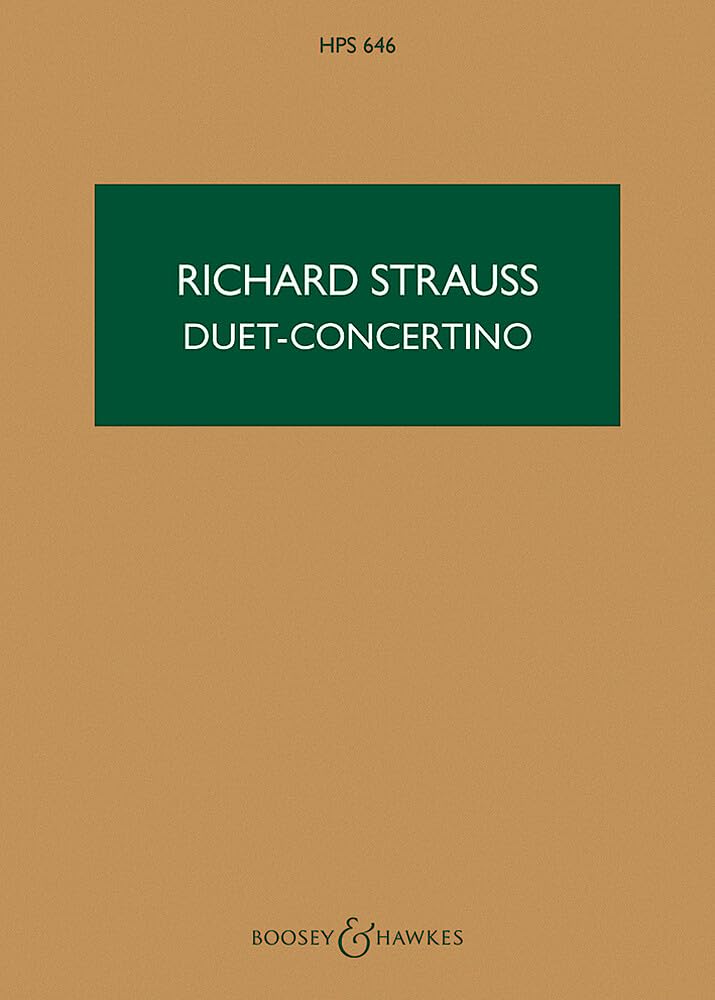 Duet-Concertino: HPS 646. o. Op. AV 147. clarinet, bassoon, harp and string orchestra. Partition d'étude.