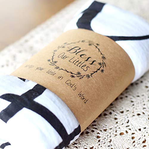 Bless Our Littles Baby Swaddle Scripture Blanket with Bible Verse Quote