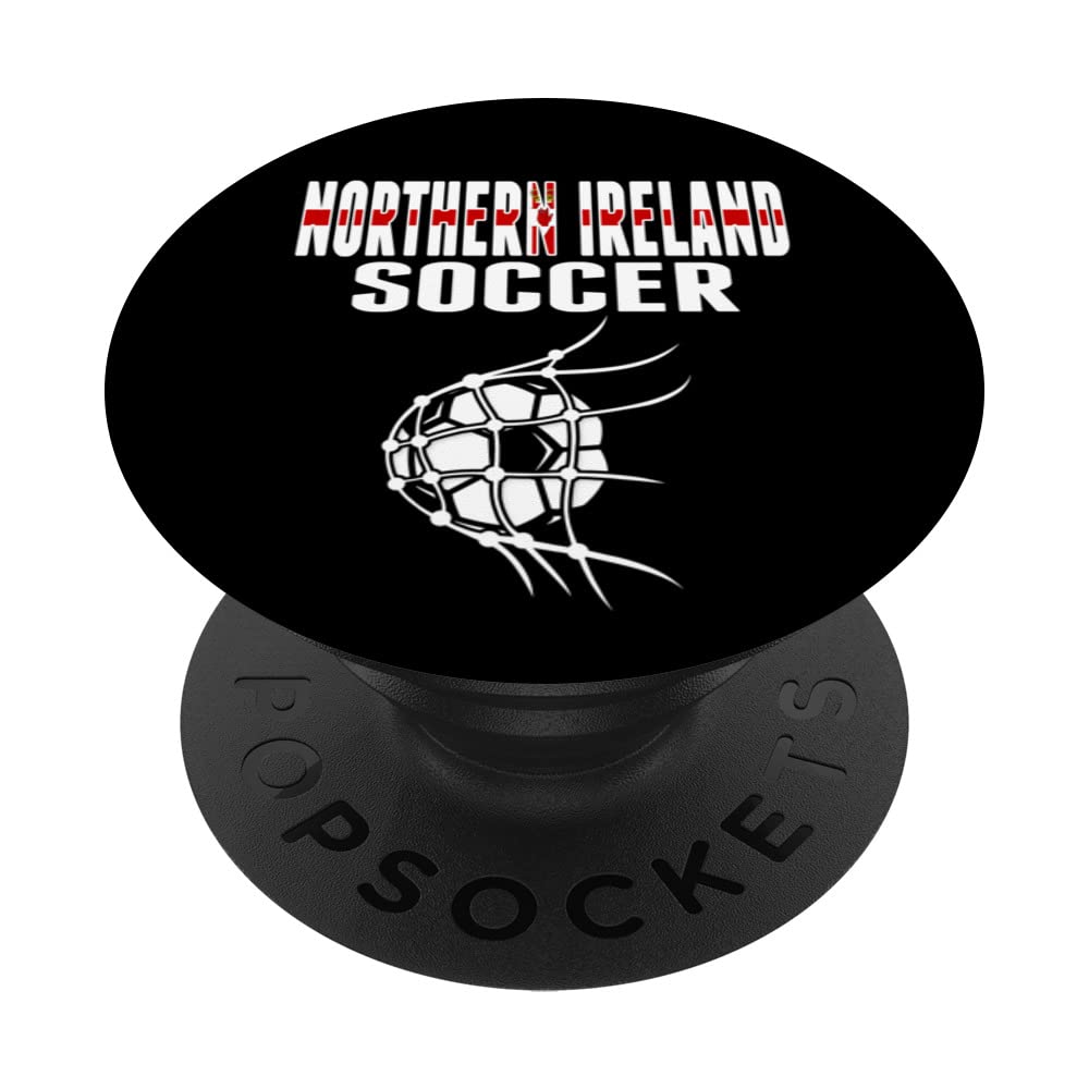 Northern Ireland Soccer Ball In Net North Irish Football Fan PopSockets Swappable PopGrip