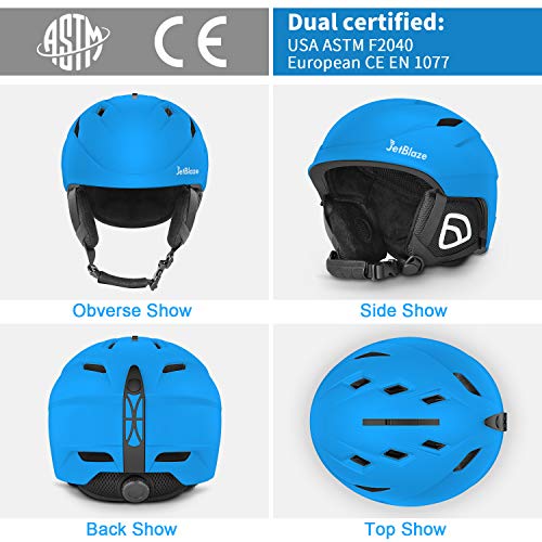 JetBlaze Ski Helmet, Snow Helmet, Snowboard Helmet for Men Women Youth