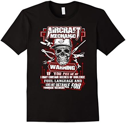 Men's aircraft mechanic shirt if you piss me off i may contain sce Medium Black