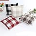 Highpot Retro Grid Home Body Pillowcases, Simpel Style Square Cushion Cover Sofa Chair Car Home Decor (Khaki/B)