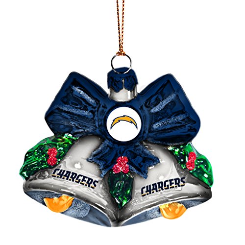 NFL San Diego Chargers Glitter Bells Ornament