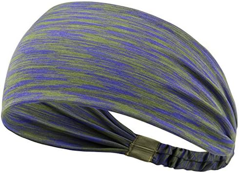 Set Women's Yoga Sport Athletic Headband Sweatband For Running Sports Travel Fitness Elastic Wicking Non Slip Style Bandana Basketball Headbands Headscarf fits all Men &amp; Women (Style 2 - 1 Pack-A)