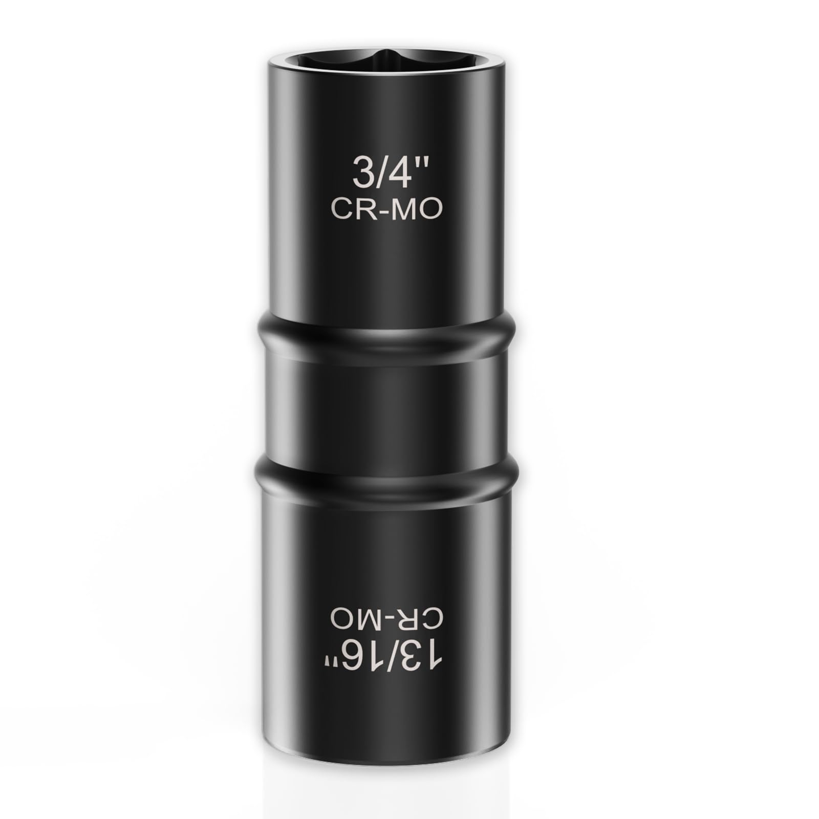 Photo 1 of 1/2 Inch Drive 3/4" x 13/16" Thin Wall Impact Flip Socket,XEWEA Lug Nut Impact Socket Set Double Ended Thin Wall Nut Sockets CR-MO Twist Removal Tool for Stripped Rusted Bolts