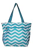 Large Multi - Pocket Fashion Zipper Top Organizing Beach Bag Tote -13