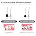 Electric Dental Water Flosser, Cordless, Portable and Rechargable Oral Irrigator with 3 Operation Modes and 4 Rotatable Jet Tips, IPX7 Waterproof for Cleaning Braces and Teeth Whitening