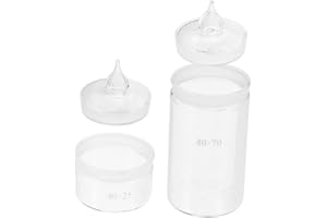 GLEAVI 2pcs Glass Weighing Bottles with Lids, Versatile Synthetic Material Weighing Jars for Laboratory