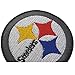 Steelers Embroidered Applique Patch Tactical Military Morale Hook and Loop Fasteners Backing Patches Badge Emblem Sign 2.36 inch 2PCS