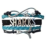 San Jose Sharks Bracelet, San Jose Sharks Jewelry, Hockey Bracelet, NHL Bracelet