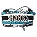 San Jose Sharks Bracelet, San Jose Sharks Jewelry, Hockey Bracelet, NHL Bracelet