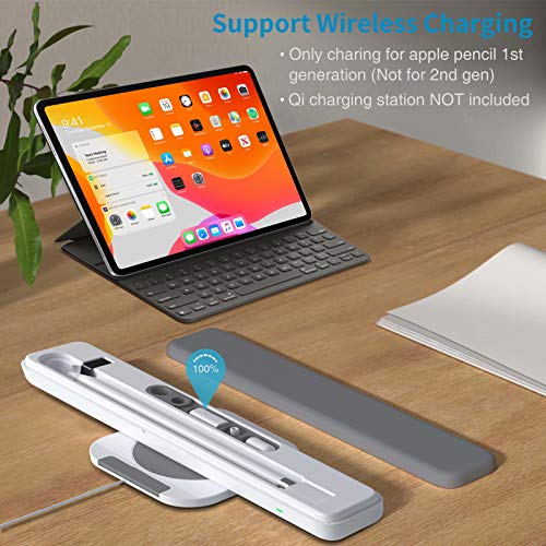 Leakind Apple Pencil Wireless Charging Case Apple Pencil Case And Stand For Apple Ipad Pencil 1st Generation Apple Pencil Charger Adapter Gray Pricepulse