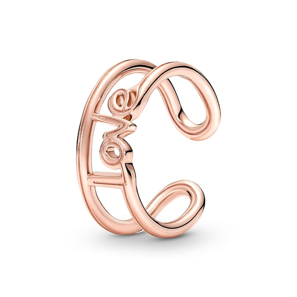 PANDORA ME Love Open Ring - Women's 14K Rose Gold Plated Adjustable Ring - Gold Jewellery