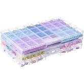 BangQiao 3 Pack Fixed 32 Grids Clear Plastic Storage Box, Transparent Organizer Container Case for Bead, Button, Jewelry, Diamond, Craft Supplies, Small Parts, Sewing Kit, DIY Accessories